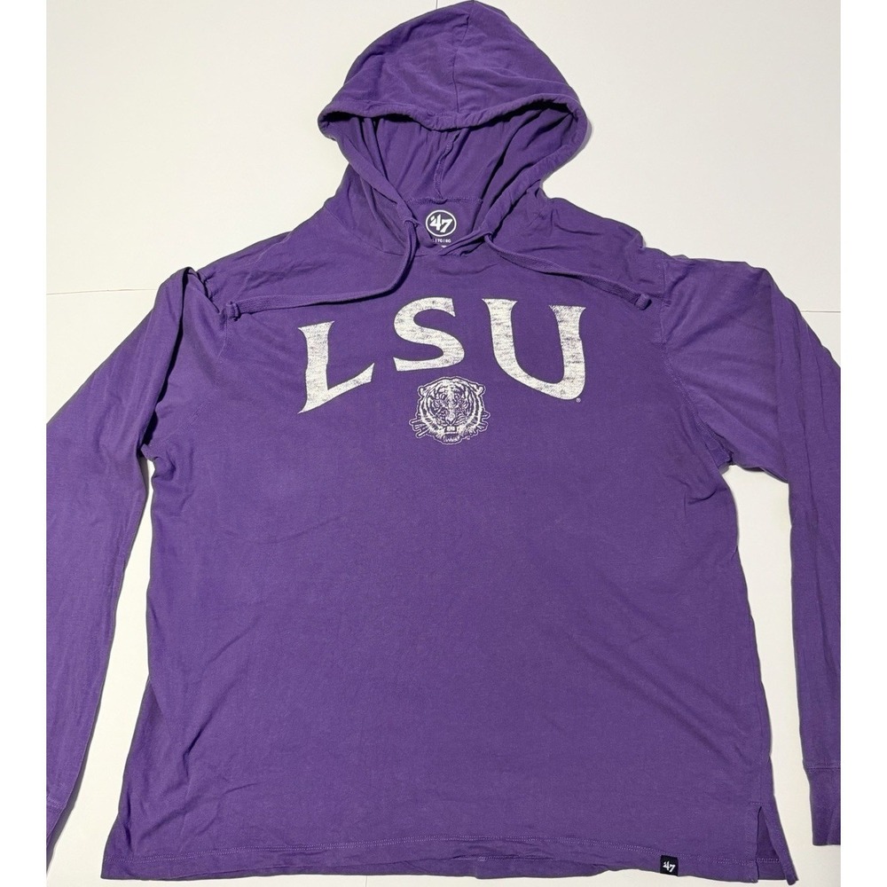 '47 LSU Tigers Hoodie Purple Men's XL Hooded Long Sleeve NCAA Fan Apparel